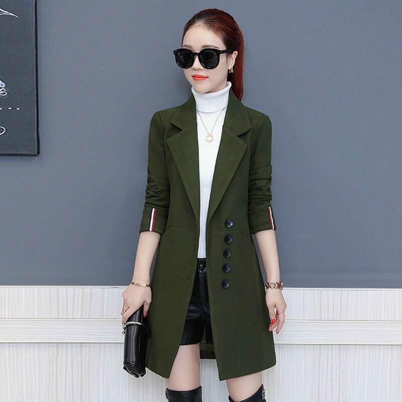 Áo Dạ 5 Nút Cách Điệu - AOKHOAC61